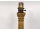 Lamp Carcel Gilded bronze column Corinthian capital sphinx Empire XIXth c.