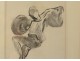 Drawing charcoal character man dancer costume drawing 20th century