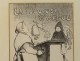 Engraving Steinlen Characters Female organ player child 19th century