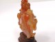 Chinese snuffbox bottle agate wood flowers Chinese snuffbox XXth century