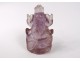 Small sculpture quartz rose god elephant Ganesh Buddhism 20th century