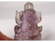 Small sculpture quartz rose god elephant Ganesh Buddhism 20th century