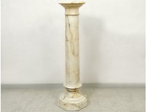 Column decorative support sculpture saddle white marble Napoleon III 19è