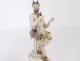 Statuette porcelain Paris Samson fauna satyre god Pan bouc 20th century