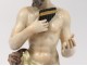 Statuette porcelain Paris Samson fauna satyre god Pan bouc 20th century