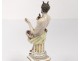 Statuette porcelain Paris Samson fauna satyre god Pan bouc 20th century