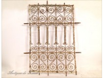 Window grille, origin Morocco, wrought iron, twentieth