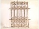 Window grille, origin Morocco, wrought iron, twentieth