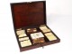 Box with mahogany game inlay brass Napoleon III XIX