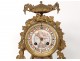 Pendulum clock bronze porcelain Detouche Napoléon III XIXth