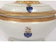 Large porcelain soup tureen Compagnie Indes européen blason coat of arms XVIIIè