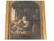 Pair gouaches paintings characters grocery stove cook XIXth century