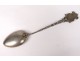 Sterling silver enamelled spoon Empereur Napoléon Ier blazon Paris XXème