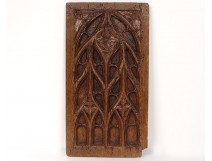 Wooden carved panel Gothic flamboyant Haute Epoque XVIth XVIIth century