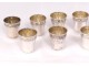 11 curons silver liqueur cups silver Minerve 89gr silver XIXth century