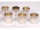 11 curons silver liqueur cups silver Minerve 89gr silver XIXth century