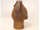 Sculpture Pottery Pitcher anthropomorphic face Lodereau twentieth