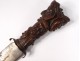 Knife dagger collection wooden carved heads characters XIXth century