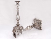 Pair candlesticks silver candlesticks Vienna 543gr candlesticks